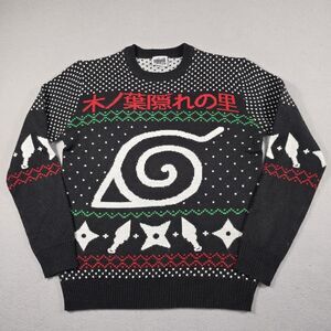 Ripple Junction x Naruto Shippuden Men's Ugly Christmas Sweater Hidden Symbols